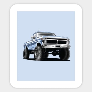 ford f250 obs truck blue poster Sticker